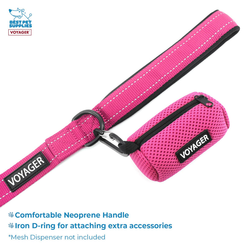 Voyager Step-in Lock Adjustable Cat Harness w. Cat Leash Combo Set with Neoprene Handle 5ft - Supports Small, Medium and Large Breed Cats by Best Pet Supplies - Fuchsia, XXS Harness Leash Set (Fuchsia) XXS (Chest: 11.5 - 14" * Fit Cats) - PawsPlanet Australia