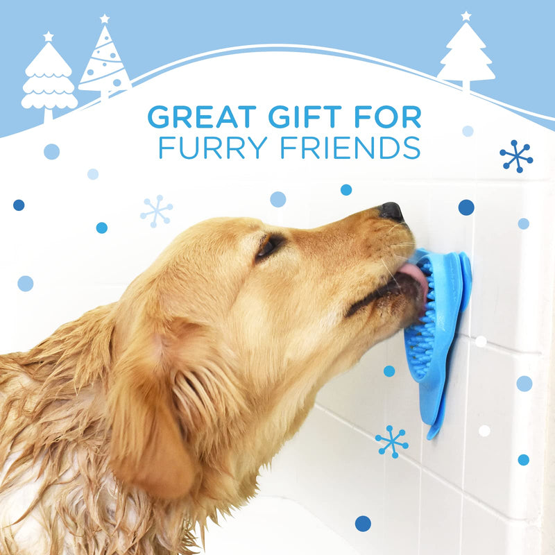 Aquapaw Premium Licking Mat for Dogs & Cats | Non-Slip Slow Feeding Mat for Food, Treats & Peanut Butter | Dog Anxiety Relief & Boredom Reducer with Suction Cups | Perfect for Bathing, Grooming - Blue Blue - 1 Pack - PawsPlanet Australia