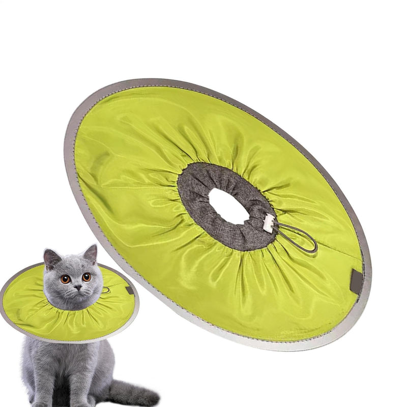 Dog cone, recovery collar for cats - soft cat cone collar - Comfortable Elizabethan pet collar, soft cat cone collar for cats, kittens and puppies, green, L