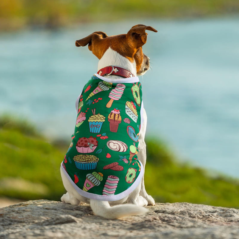 Paterr 25 Pcs Dog Shirts Printed Puppy Clothes Breathable Cartoon T Shirt for Dog Soft Puppy Clothing Lovely Pet Shirts Outfits for Pet Dogs Cats Summer Party Holiday, 25 Styles (Size: S) Small - PawsPlanet Australia