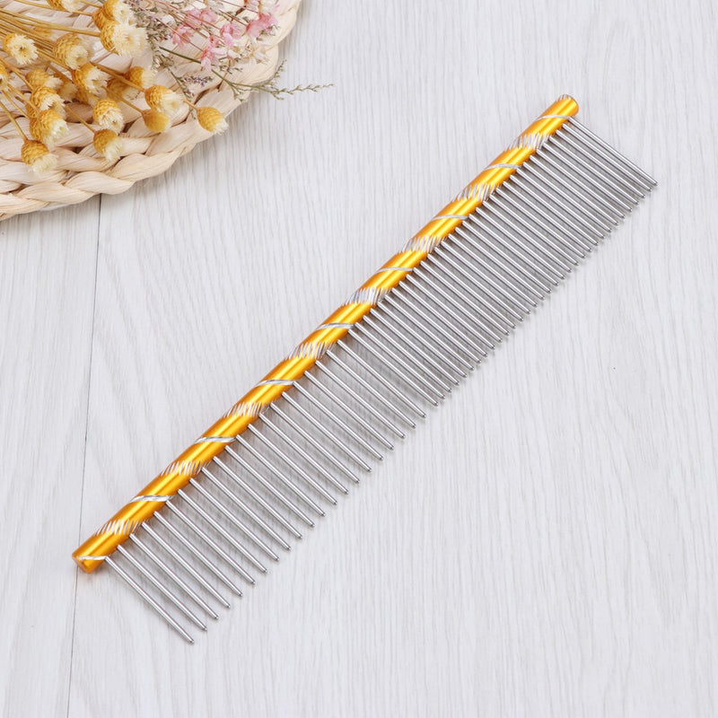 Combs for Grooming - Combs with Rounded Ends Stainless Steel Teeth Pet Comb Grooming Comb Cat Comb Metal Comb for Removing Tangles and Knots - PawsPlanet Australia