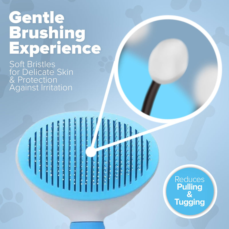 Golden Retriever Dog Brush - Double-Sided Grooming Tool for Shedding & Detangling | Gentle Deshedding & Dematting for Thick Coats | Premium Pet Brush for Long-Haired Dogs - PawsPlanet Australia