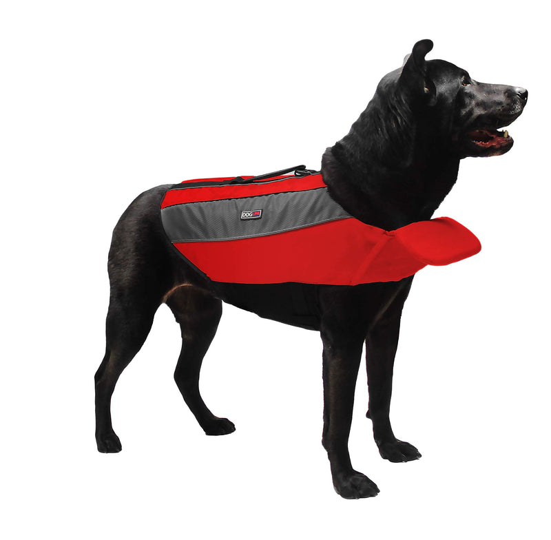 Dogline Dog Life Jacket – Dog Life Vest for Swimming and Boating in Hi-Viz Colors with Reflective Strips Mesh Underbelly for Draining and Drying and Top Carry Handle 15 to 18" Girth Red Girth 15 to 18" - PawsPlanet Australia