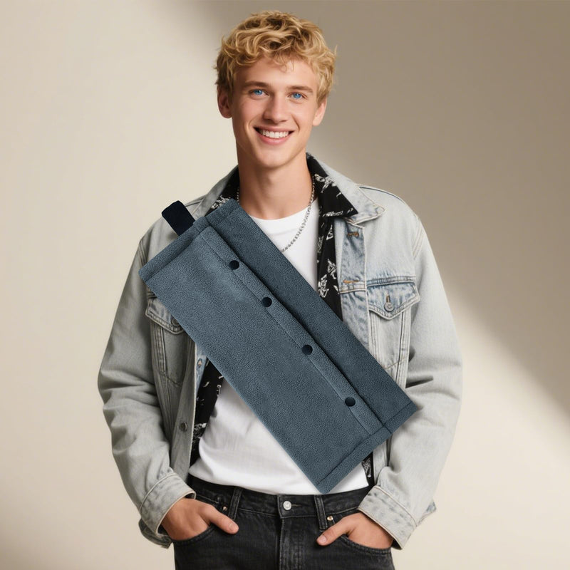 Adjustable Bearded Dragon Carriers Sling, Animal Sling Carrier Bag for Geckos, Crested Geckos, Lizards, Chameleons - Portable Reptile & Small Pet Outdoor Carrier Bag (Gray) Gray