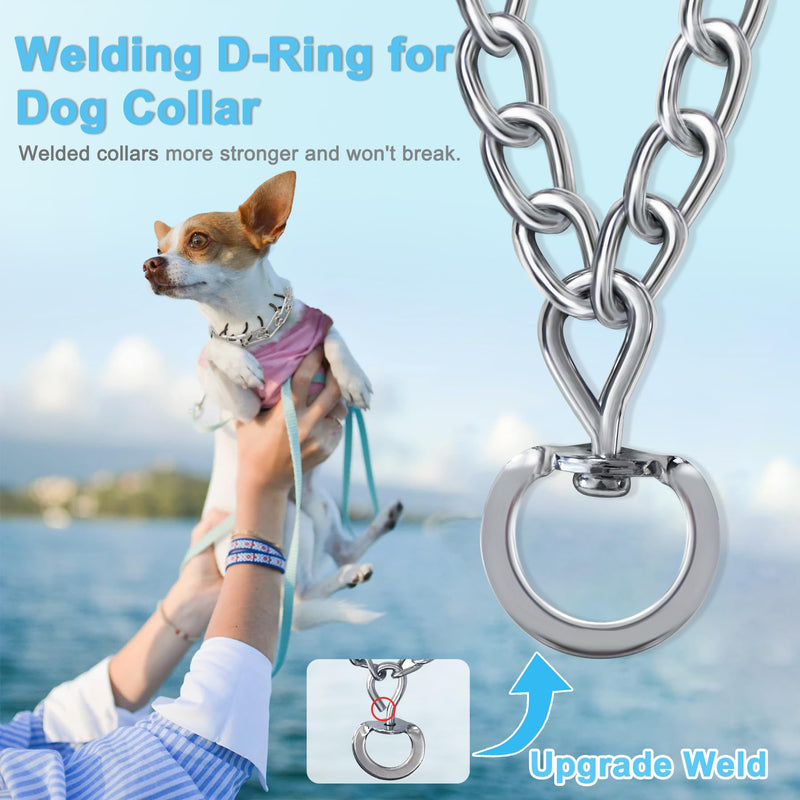 No Pull Dog Adjustable Collar with Buckle for Small Medium Large Dogs S(13-17" Neck, 2.25mm)