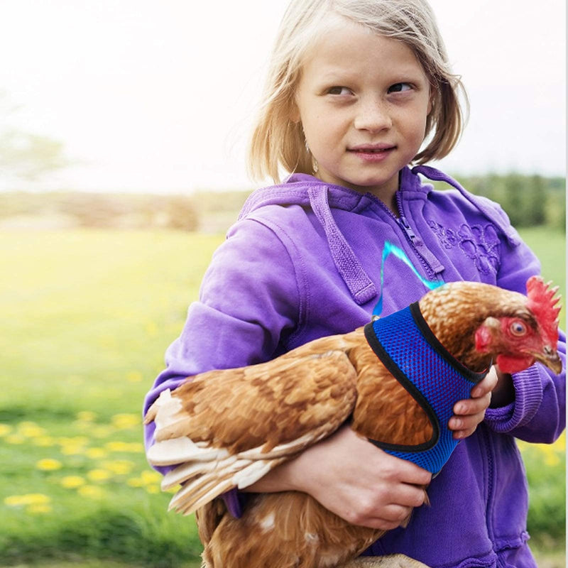 Adjustable Chicken Harness with Leash- Comfortable Hen Vest Breathable Mesh Chicken Training Harness and Leash for 2.5-3.6 Lb Duck Goose Hen Small Pets 4 Pcs - PawsPlanet Australia