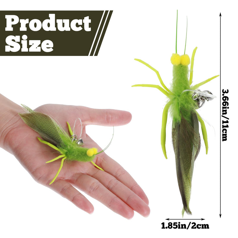 Cat Feather Toys Refills 3 Pack Insects Grasshopper Cat Toy Wand Fun Replacement Feathers Small Cats Interactive Toys Hanging Toy Attachments for Indoor Kittens Cats Teaser Wand Accessory - PawsPlanet Australia