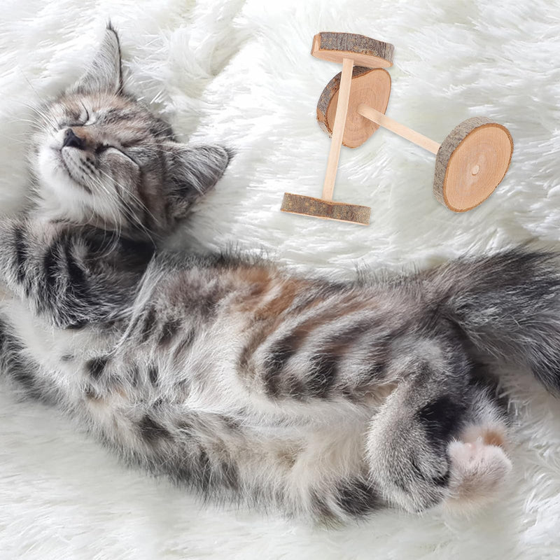 Veemoon 2 Pieces Cat Chews with Silvervine for Dental Care and Stress Relief Natural Cat Toy for Kittens and Cats to Prevent Destructive Play Random Style