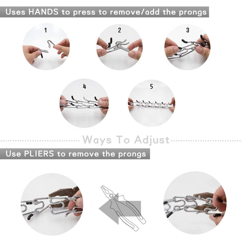 Dog Prong Collar, Ultra-Plus Chrome Plated Training Collar with Quick Release Clip for Dogs, Adjustable Pet Pinch Collar with Silver Plating for Small Medium Large Dogs (M) Metal - PawsPlanet Australia