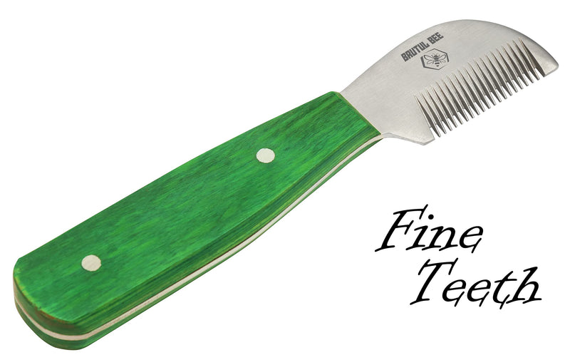 Bee Dog Grooming Coat Stripping Knife Stripper Trimmer Tool Wooded Handle Stripping Knives Set of 5 in Stainless Steel Non-Slip Tools for Grooming Dogs (GREEN) GREEN - PawsPlanet Australia