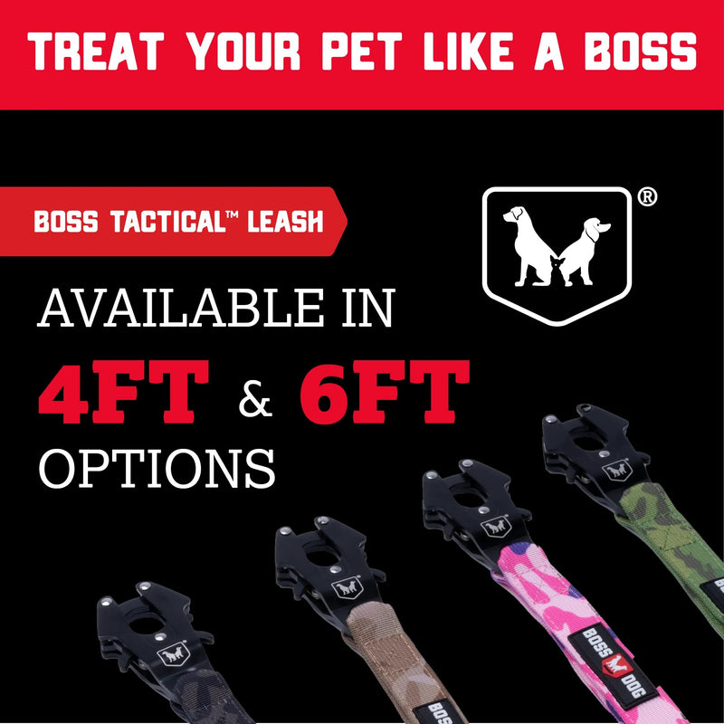 Boss Dog Tactical Leash, Hunter Orange, 4 FT - PawsPlanet Australia