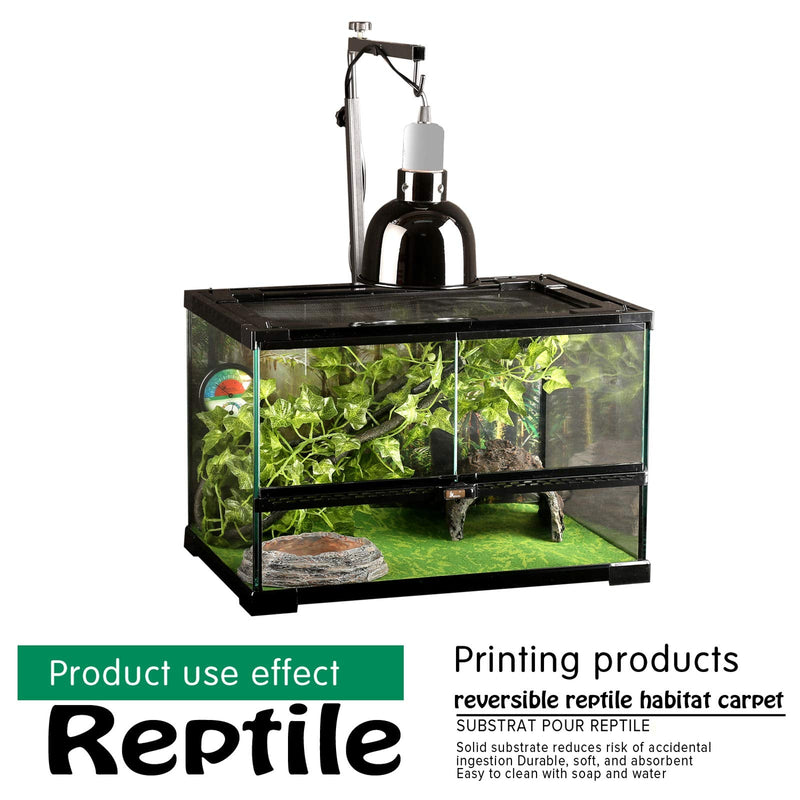 Reptile Carpet, 36 * 18in Pet Terrarium Liner,Reptiles Cage Mat/Substrate for Snakes, Chameleons, Geckos ands Kitchen Use(2sheets) with Tweezers Feeding Tongs new-40Gallon(36*18in) - PawsPlanet Australia