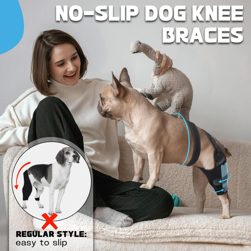 Adjustable Dog ACL Knee Brace – Rear Leg Support for Cruciate Ligament Recovery, Arthritis & Joint Pain Relief (Left,XL) XL LeftLeg - PawsPlanet Australia