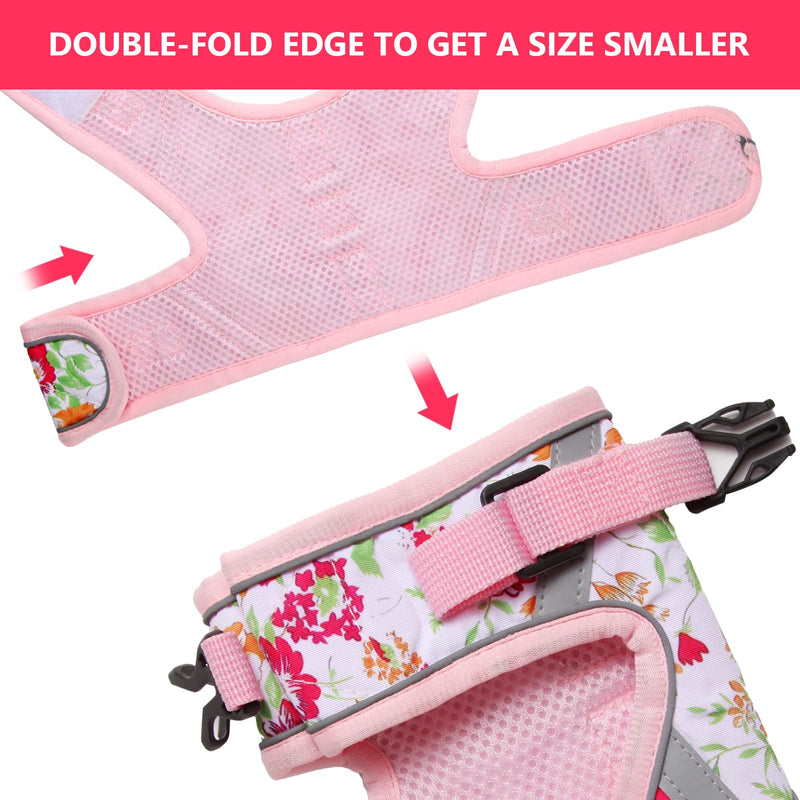 Floral cat Leash and Harness Set. The cat Harness Escape Proof Feature Allows You to Walk You cat, Small Dog or Rabbit Without Worries. This Kitten Harness and Leash is Cute and Trendy - PawsPlanet Australia