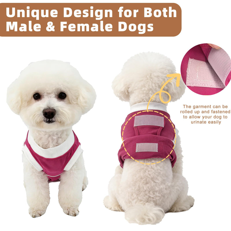 Dog Body After Surgery for Female and Males, Surgical Body Dog Castration Protection & Lick Protection Dog Bodysuit, Soft Surgical Protective Suit Alternative to Funnel for Small Medium Dogs