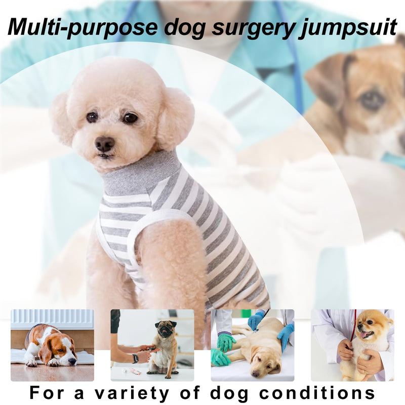 Soft Dog Bodysuit Post-Surgery, Breathable Dog Recovery Suit Surgical Suit Breathable Bodysuit for Large, Medium, and Small Dogs Prevents Licking for Female Dogs (M) M