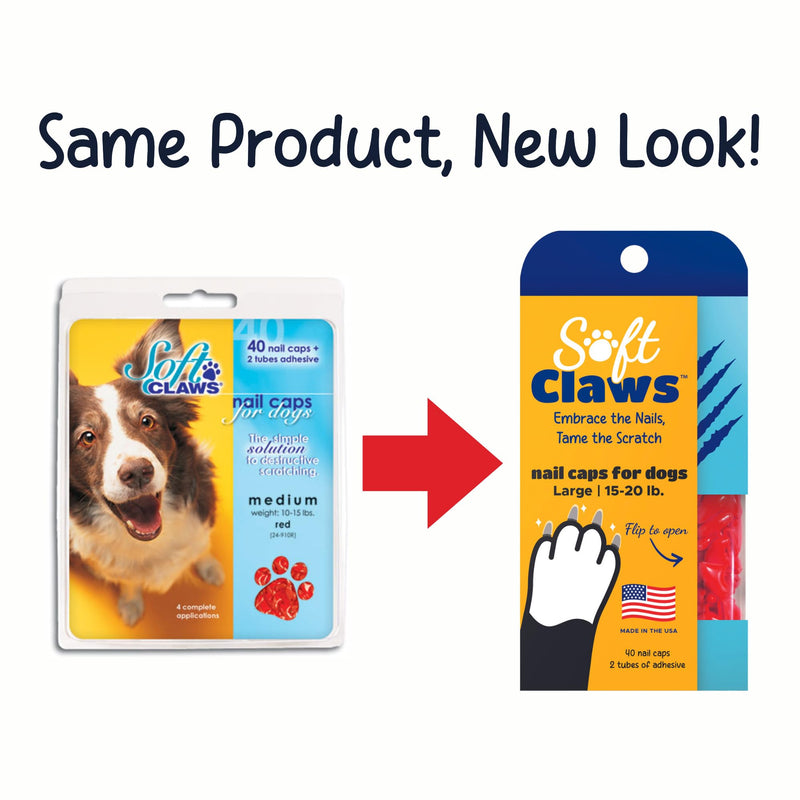 Soft Claws Dog and Cat Nail Caps Take Home Kit, X-Large, Sparkle Silver - PawsPlanet Australia