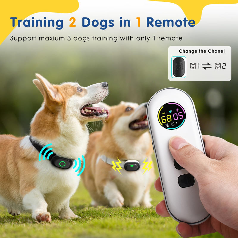 Lychee Training Collar for Two Dogs，One Large(10-120lbs) and One Small (5-50lbs) Sport Dog Correction Shock Collar for Training with 1300FT Remote Control, IPX7 Waterproof and Rechargeable - PawsPlanet Australia
