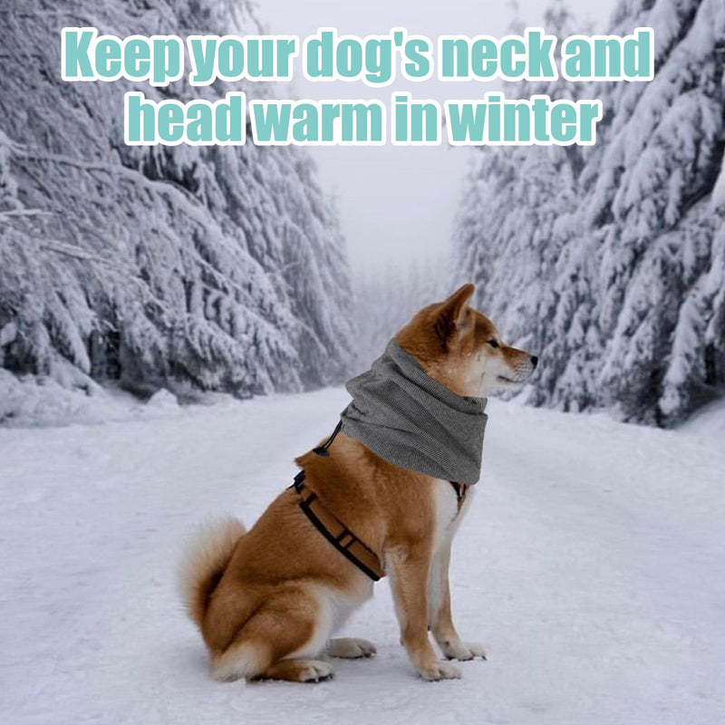 2 PCS Dog Snood Ear Protectors, Dog Firework Ear Muffs Adjustable Windproof Warmer for Pet Bathing Grooming Calming Anxiety Relief Reducing Noise L