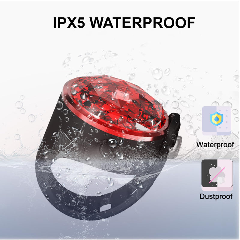 2-Pack Dog Collar Lights for Nighttime Clip on, Yesbular 3 Modes Dog Leash Light, 100% Waterproof Dog Light Clip. Durable Silicone Band Dog Lights for Night Walking(Red). Red - PawsPlanet Australia