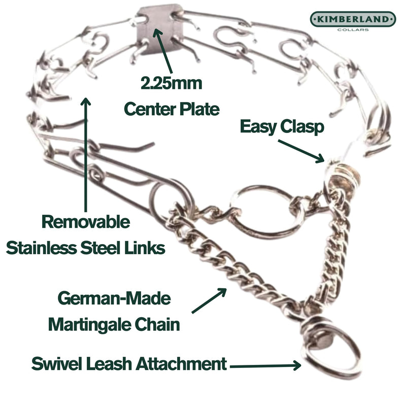 Clasp 1.5mm Stainless Steel Ultralite Dog Training Collar for Teacup Dogs | 7” Micro Prong Collar for Dogs Under 6lbs | No-Pull Collar | Dog/Puppy Training & Behavior Aid
