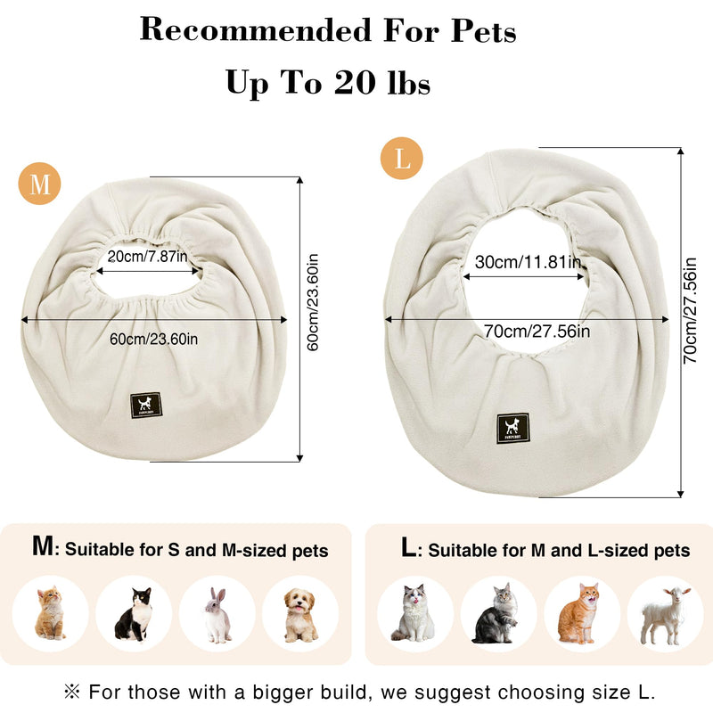 Cat Sling Carrier Critter Cuddler – Indoor Cozy Pet Sling for Cats, Kittens & Small Dogs, Soft Hands Free Cuddle Bag for Snuggling at Home with Cat and Kitty (Apricot, Medium) Apricot - PawsPlanet Australia