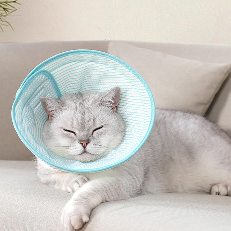 Cat Cone Collar Soft, Adjustable SoftCat Cone, Cat Recovery Collar for Anti-Bite Lick Suitable, Breathable Soft Conefor Cats Convenient Eating, Cats Surgery Collarfor Wound Healing