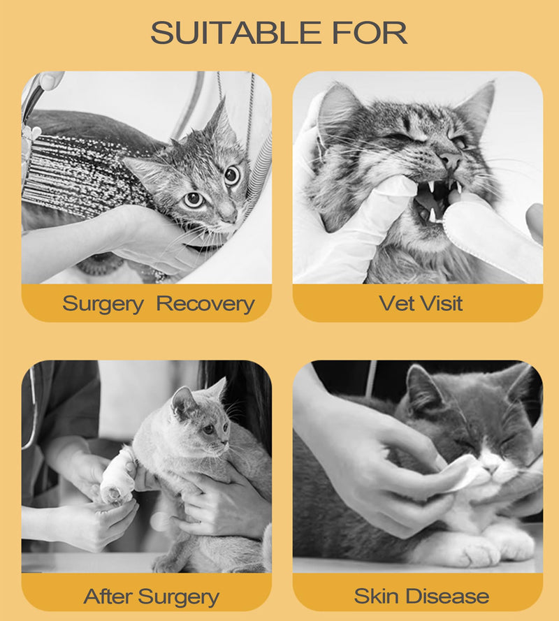 Cute Cat Cone Soft Collar to Stop Licking, Flower Shape Recovery Collar for Dog, Neck Pillow After Surgery for Kittens, Anti-Bite Lick Wound Healing Safety Elizabethan e Collar for Cats (Yellow, S) Yellow - PawsPlanet Australia