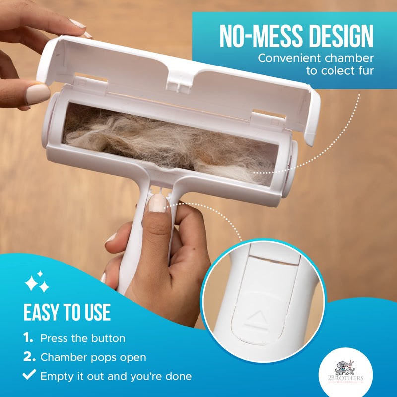 Couch Pet Hair Removal Tool and Roller - Reusable, Easy-to-Clean Dog Hair Remover for Couch and Car, No Batteries or Mess, Ideal for Cat Hair Too Blue - PawsPlanet Australia