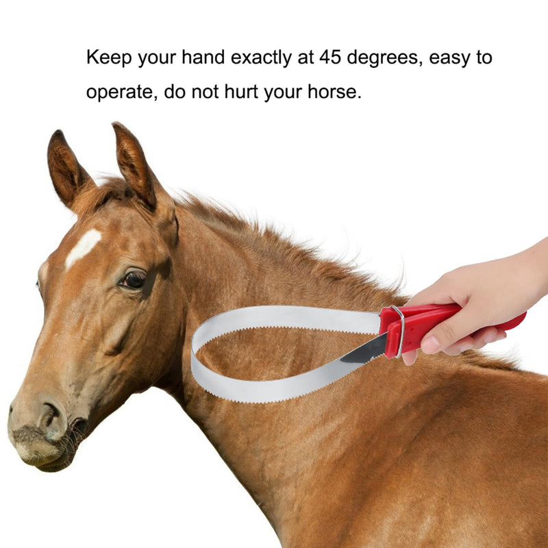 Horse Deshedding Tool, Horse Hair Grooming Supplies with Non Slip Handle DeShedding Toolfor Horse Pets Dog Shedding - PawsPlanet Australia