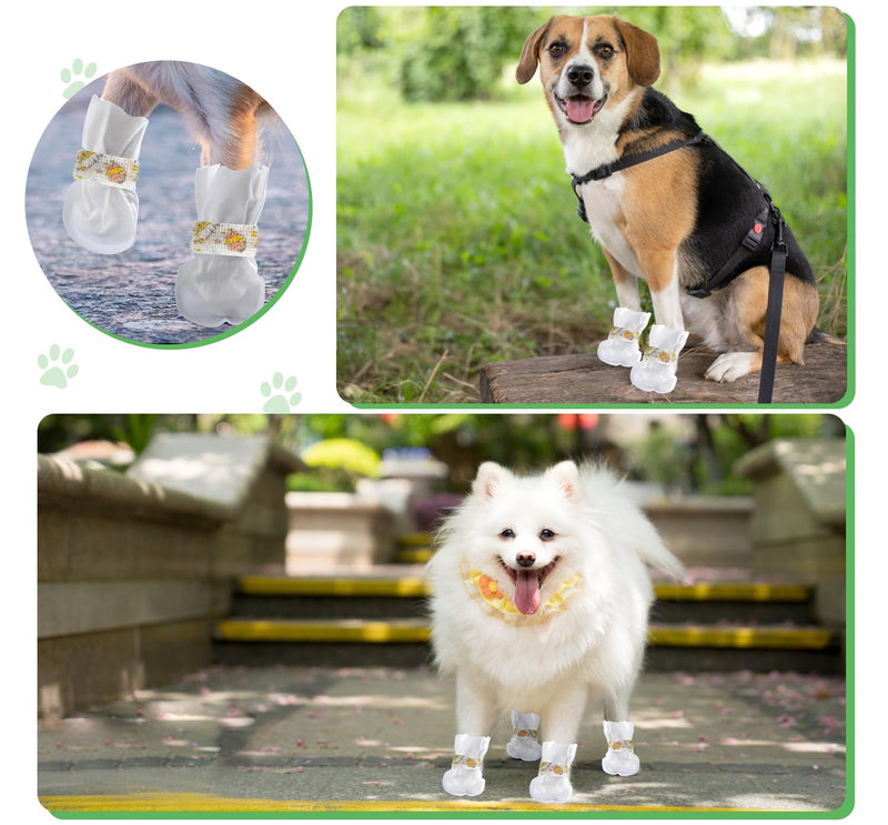 20pcs Disposable Dogs Cats Pets Shoes Boots Paws Protectors Stop Licking, Waterproof Dog Foot Claws Cover with Self-Adhesive Bandage, Comfortable Pet Socks for Injured Paws Recovery (Large 15-50 lb) - PawsPlanet Australia