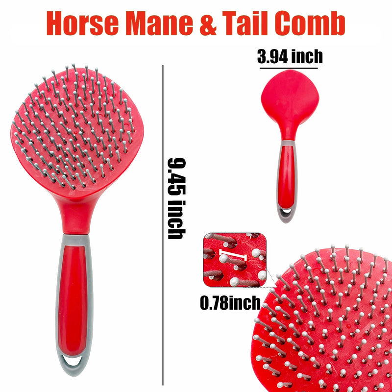 Horse Mane & Tail Combs Horse Brushes Shedding Brush Grooming Tool for Thick Coats Equine Long Haired Dogs - PawsPlanet Australia