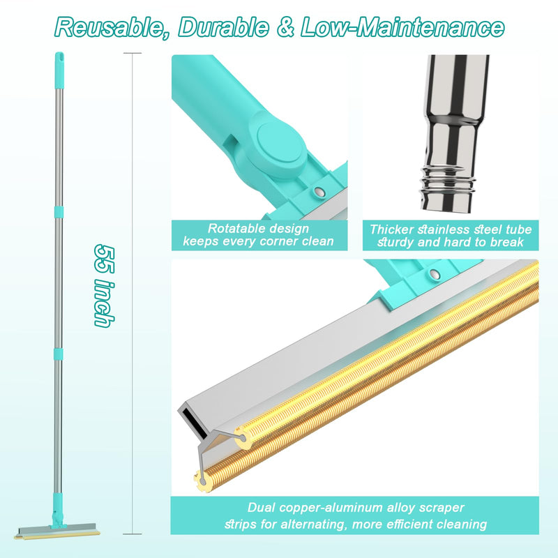 Carpet Rake for Pet Hair Removal - Reusable with Adjustable Long Handle, Dog & Cat Fur Brush & Scraper for Rugs, Floor Mats, Couches, Furniture and Car Interiors - PawsPlanet Australia
