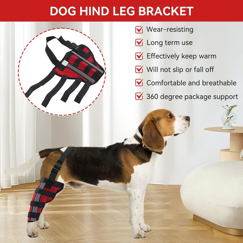 Dog Hind Leg Brace, Pet Dogs Protector Sleeve Brace Neoprene Anti-licking Breathable Support Knee Pads for Dog Legs Pet Stable Knee Pads Support (S)