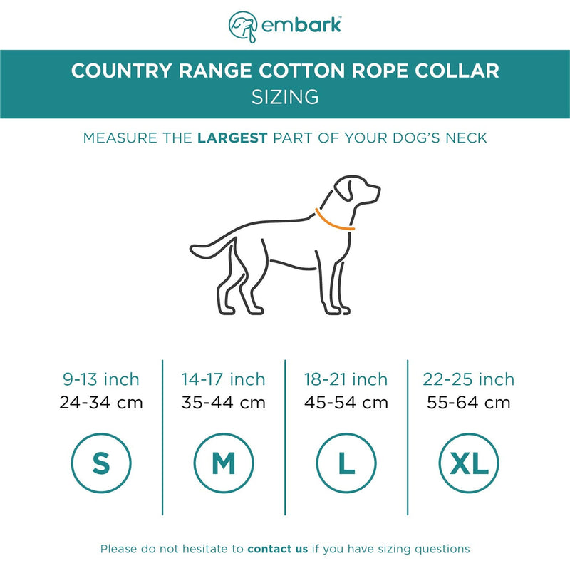 Embark Pets Country Dog Rope Collar - Braided Cotton and Rolled Leather Dog Collar for Small Dogs - Durable Dog Collars for Small Dogs and Strong Build for Training, Walking, Running (Small, White) Bordeaux Red - PawsPlanet Australia