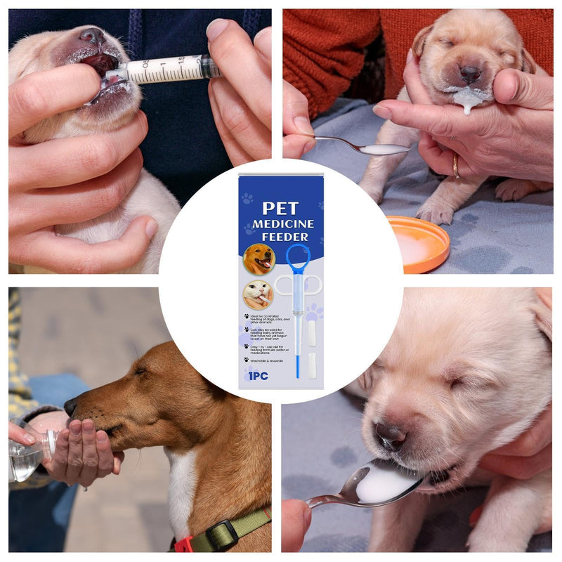 Pill dispenser for cats | Feeding tool to prevent pets from spilling | Tablet dispenser for puppies | Home, accommodation, travel, training, camping, liquid, paste, etc.