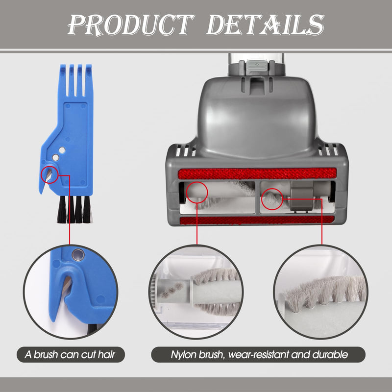 Upgraded Pet Hair Power Brush Tool Attachment for Shark Navigator Lift-Away Deluxe Upright NV360 NV350 NV352 NV356E NV370 NV22L UV420 UV410 UV440 Vacuum Replacement Parts Numbers 119FFJ Gray - PawsPlanet Australia