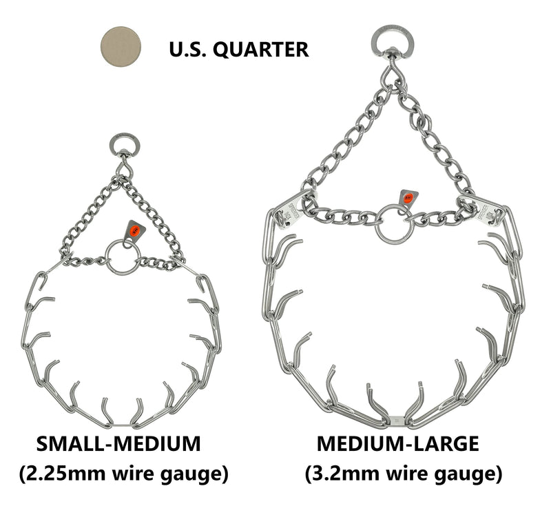 Herm Sprenger Prong Dog Collar – Stainless Steel Training Collar with Quick Release ClicLock Buckle, 3 Extra Links, 30 Comfort Tips, for Small Medium Large Dogs, Made in Germany Medium-Large (3.2 mm links) - PawsPlanet Australia