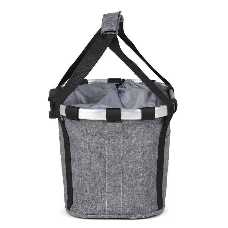 Detachable Bike Basket, Dog Cat Bicycle Handlebar Front Bag Pet Carrier with 5 FT Dog Leash for Cycling, Shopping, Picnic, and Outdoor (Gray) Gray - PawsPlanet Australia