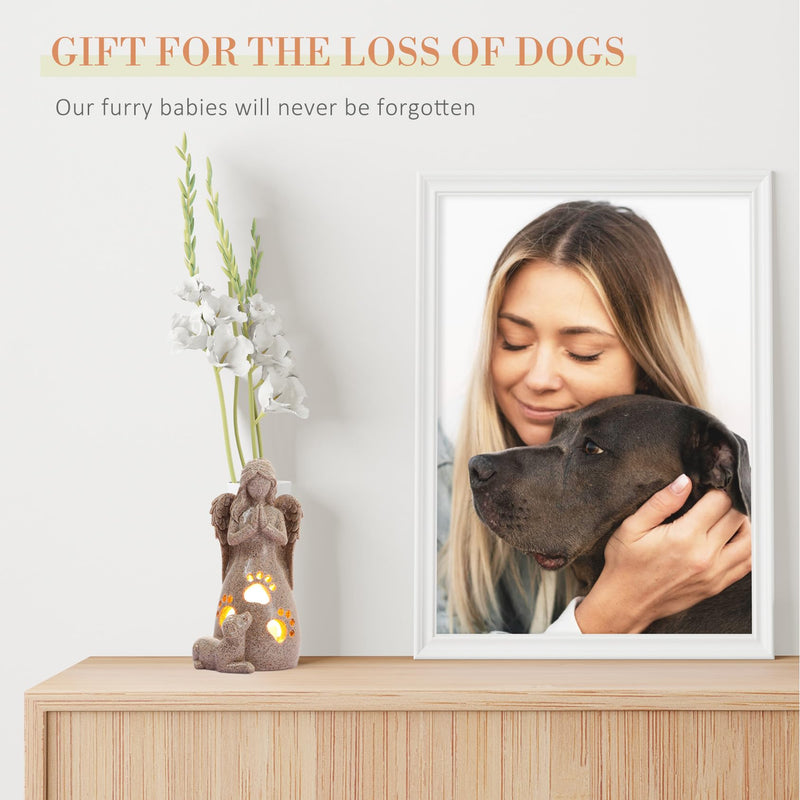 BEARAE Loss of Dog Sympathy Gift, Dog Memorial Gifts Candle Holder, Dog Passing Away Gifts, Angel Dog Memorial Statue, Dog Angel Figurine, Pet Memorial Gifts for Dogs - PawsPlanet Australia