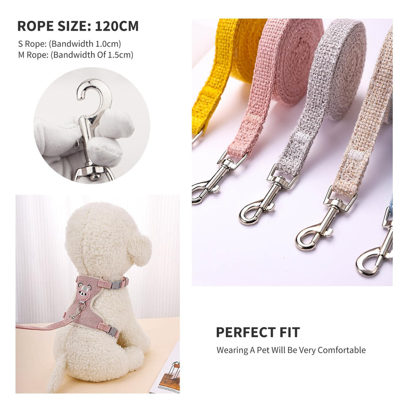 PETCUTE Escape-Proof Cat Kitten Harness with Leash Clip for Walking, Kitty Small Dog Harness,Cute Adjustable Vest Harnesses for Small Medium Cats,Breathable Soft Padded Pet Vest Harness S Pink - PawsPlanet Australia