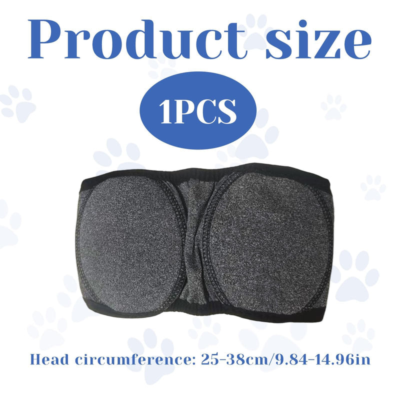 Dog Ear Defenders,Adjustable Dog Ear Muffs Noise Protection,Comfort Pet Ear Protectors,Waterproof Pet Snood Ear Covers for Anxiety Relief,Swimming,Grooming Thunder Fireworks(Gray, S)