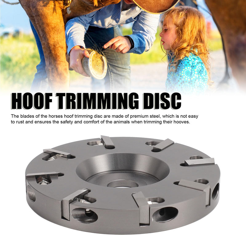 Livestock Hoof Trimming Disc, Plate Hoof Trimming Discs Hoof Grinding Discs Claws Hoof Care Tool with 8 Teeth Steel, 3.9x3.9x0.6in Hoof Nipper Knife Tool for Livestock Sheep Cattle