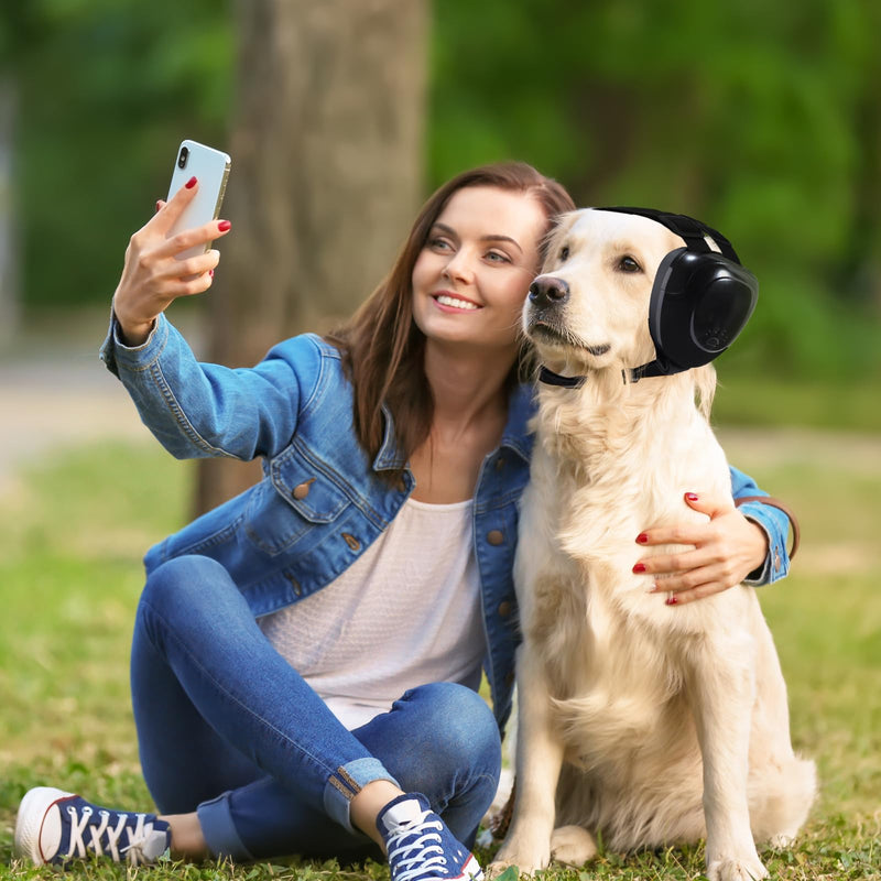 Dog Ear Muffs, Dog Earmuffs Noise Protection, 29dB NRR Noise Canceling Ear Muffs for Dog, Dogs Headphones Medium Black - PawsPlanet Australia
