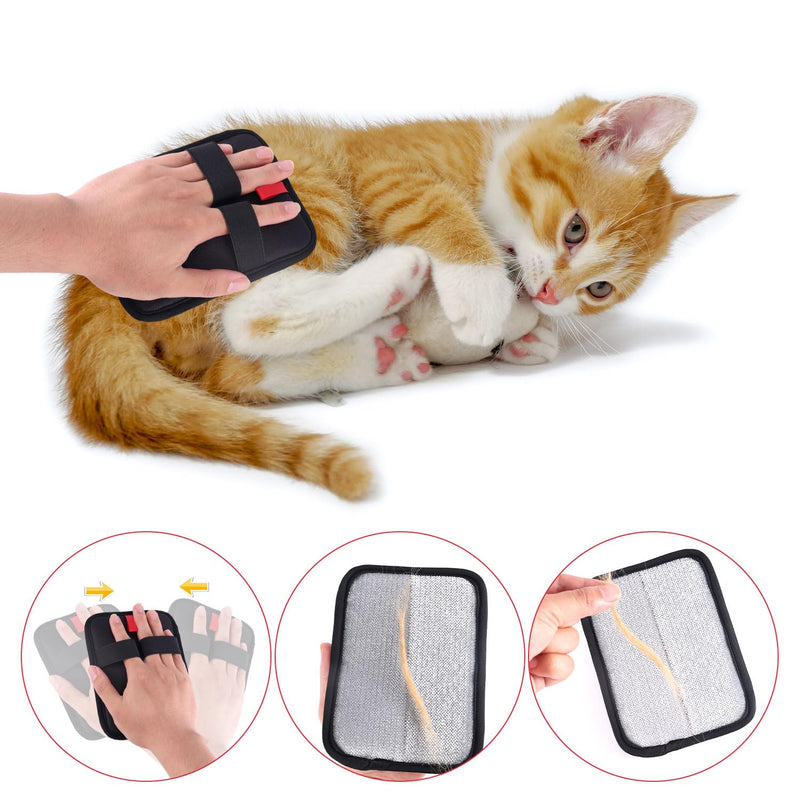 Cat Grooming Glove, Reusable Cat and Dog Hair Remover Tool Pet Grooming Glove for Dogs Bathing Pet Hair Removal Cleaning Brush Mitt Deshedding Washing - PawsPlanet Australia