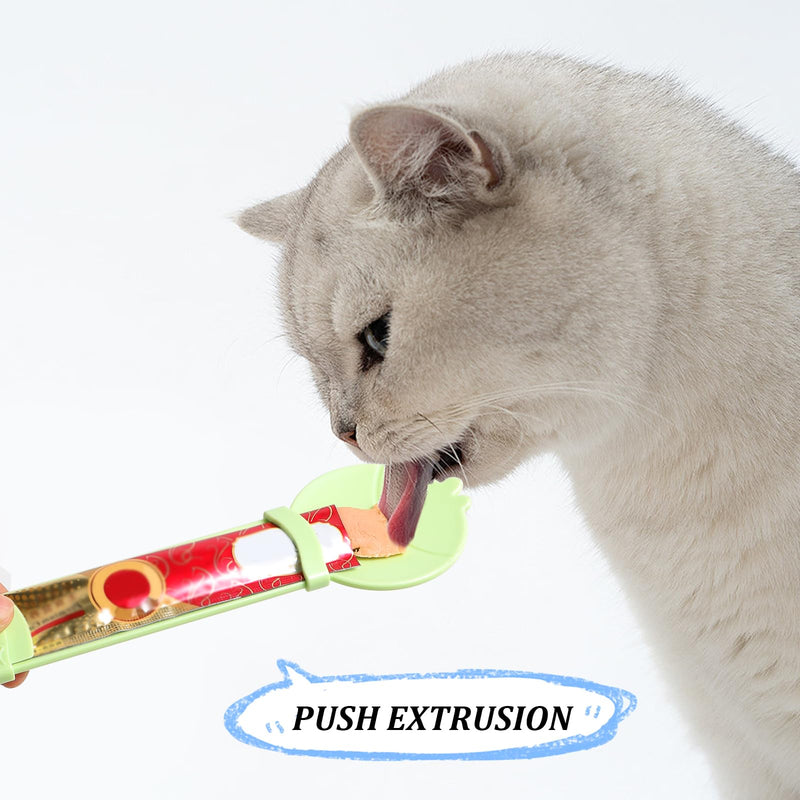3 PCS Cat Treat Spoon, Cat Strip Feeder Spoon, Cat Spoon for Wet Treats Dispense, Cat Food Spoon Cat Stripe Squeeze Spoon, Multifunctional Lickable Treat Feeding - PawsPlanet Australia