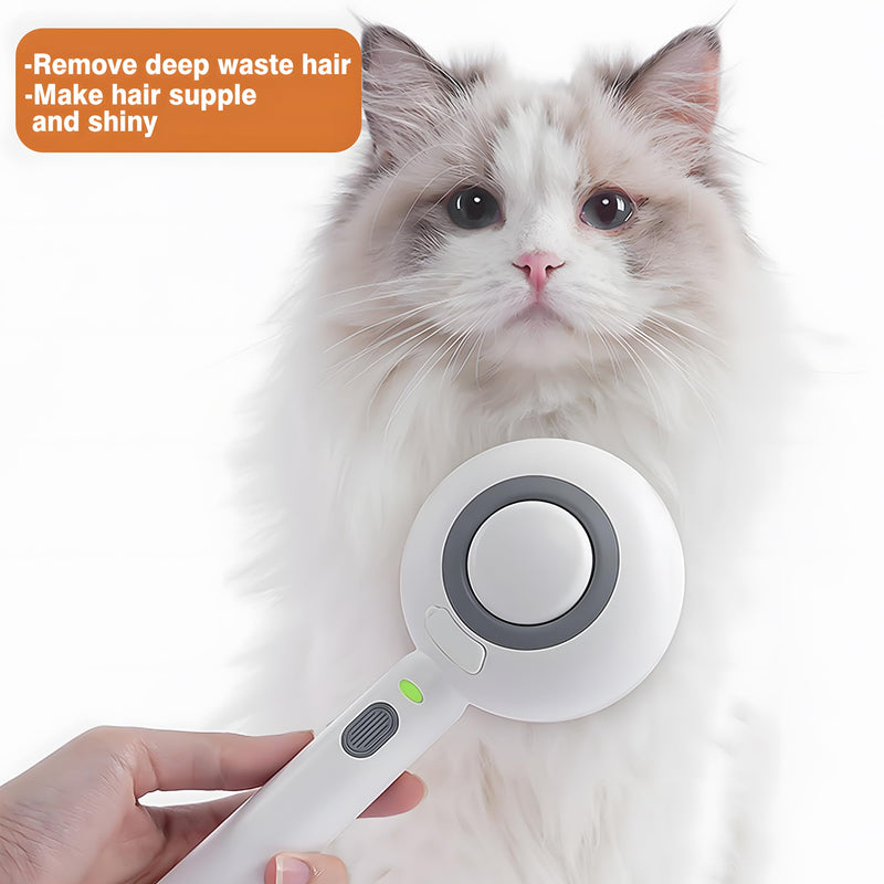Cat Steam Brush for Shedding Steamy Cat Dog Grooming Brush Steamy Steam Pet Brush for Cat Pet Hair Removal Comb with Water Tank Suitable for long/short haired animals (Purple) Purple - PawsPlanet Australia
