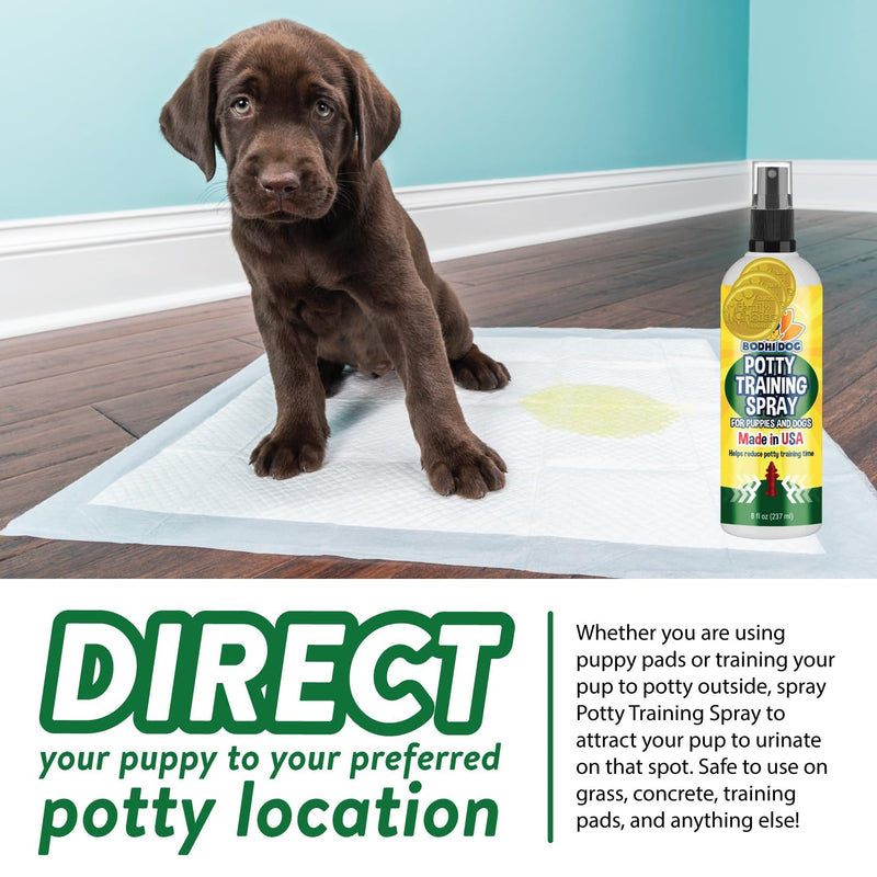 Bodhi Dog Potty Training Spray - Puppy & Dog Training Aid for Indoor & Outdoor Attractant Spray Use - Encourages Proper Dog Pee Here Habits - Safe for Pets & Home - Made in The USA (8 Fl Oz) - PawsPlanet Australia