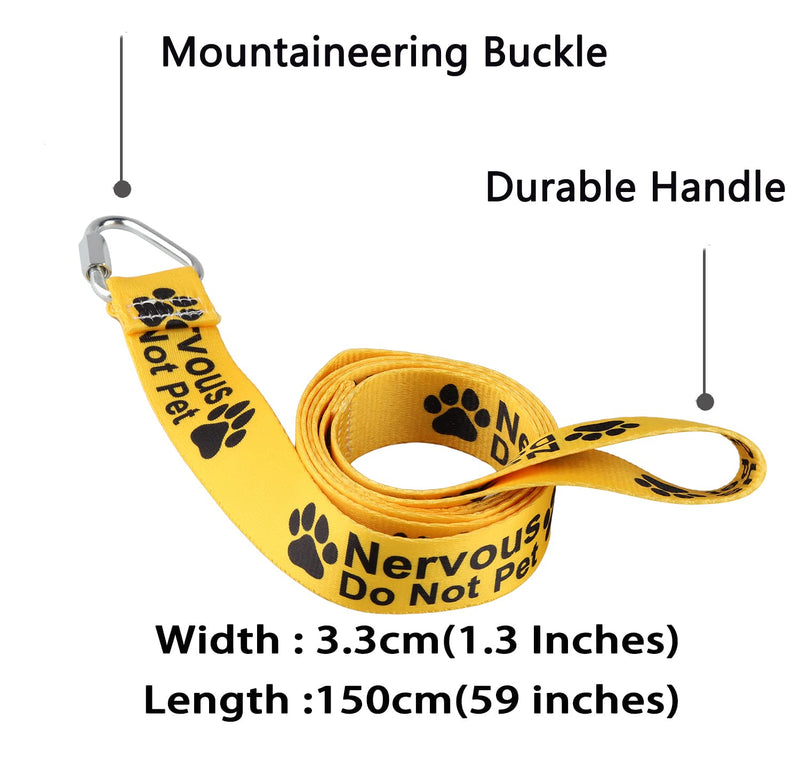 Funny Dog Leash Nervous Do Not Pet Dog Leash Walking Training Dog Leashes Dog Owner Pet Lover Gift (Nervous Do Not Pet-YE) Nervous Do Not Pet-YE - PawsPlanet Australia