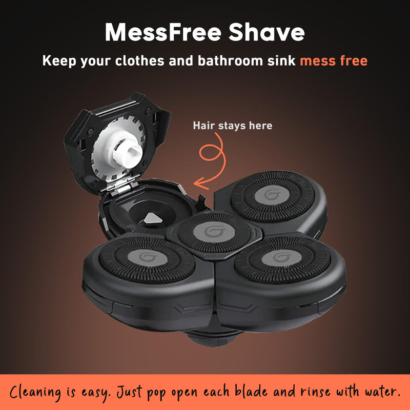 Groomie BaldiePro Cordless Bald Head Shavers for Men, Blade Refill - Waterproof Electric Head Shavers Replacement Head - Men's Rotary Head Razor for Bald Men for Smooth Shave Blade Refill 1.0 - PawsPlanet Australia